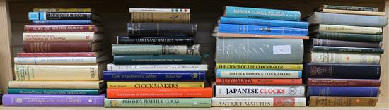A quantity of clock and watch reference books including A History of Watches and Their Timekeepers, Modern Clocks